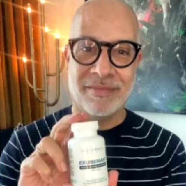 influencer with a bottle