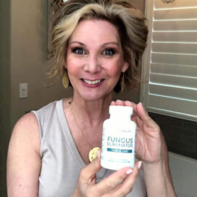 influencer with a bottle