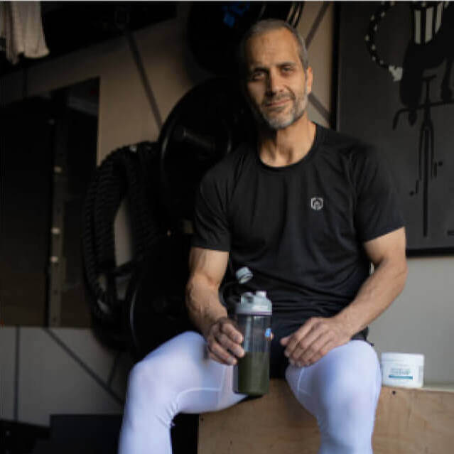 influencer with a bottle